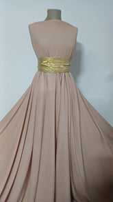 Jersey Bej Nude cu model dungulițe  ELA1374